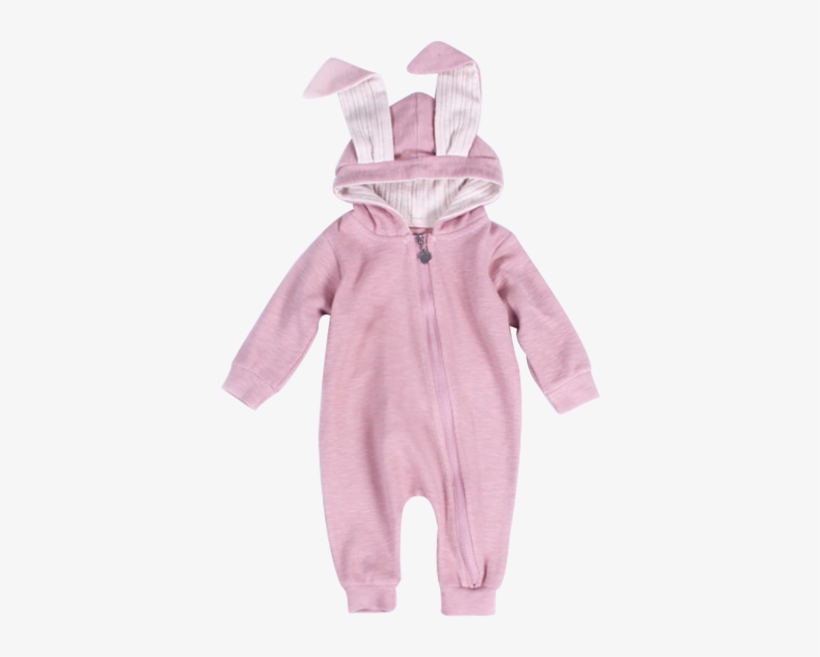 Bunny Ear Hooded Romper - Romper Suit, transparent png download
