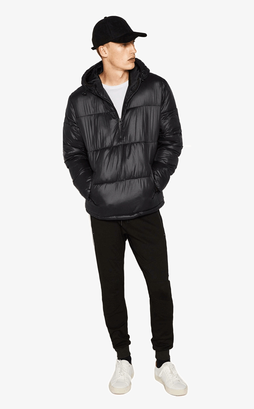 Puff Jacket And Hat - Man, transparent png download