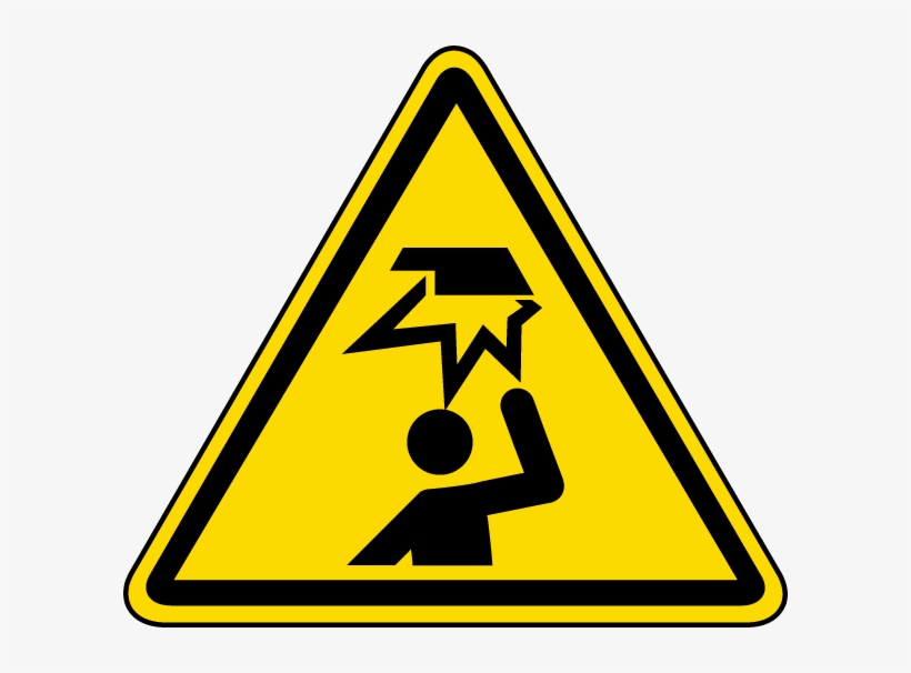 Overhead Obstacle Warning Label - Risque Choc À La Tête, transparent png download
