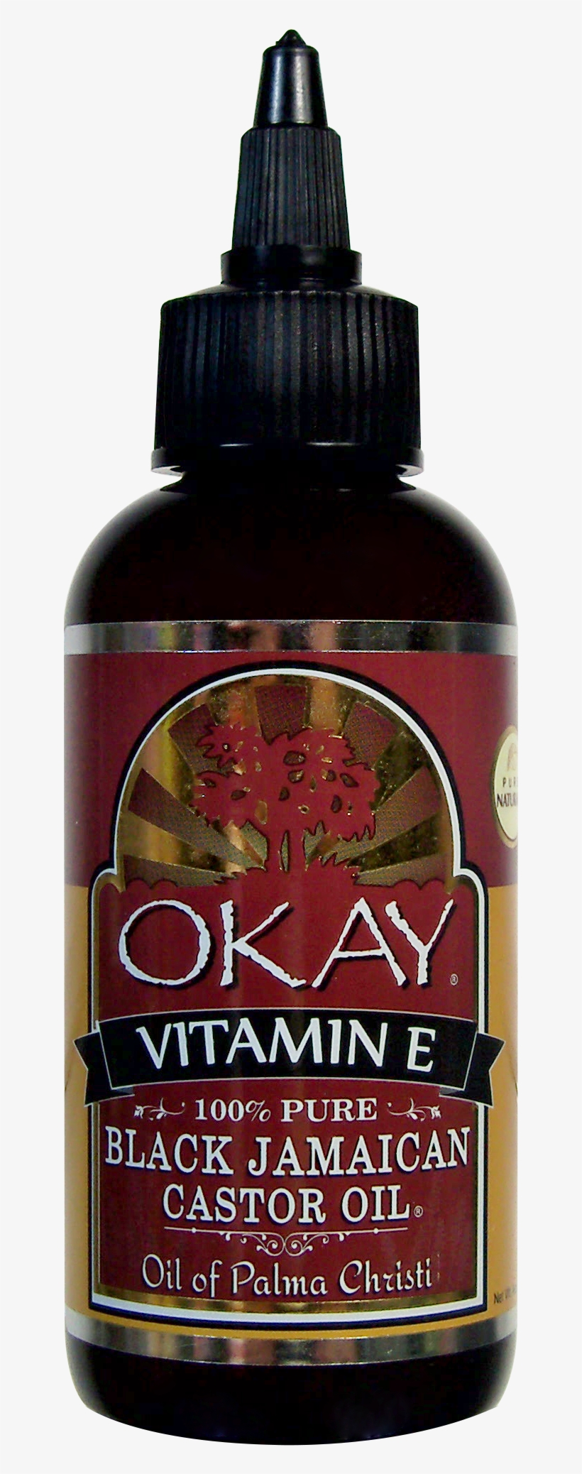 Okay Black Jamaican Castor Oil With Vitamin E & Panthenol, - Okay Black Jamaican Castor Oil With Vitamin E And Panthenol,, transparent png download