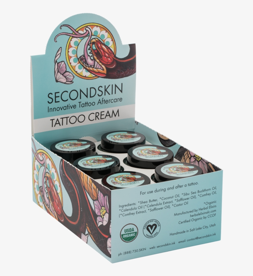 1oz Jars Of Secondskin™ Tattoo Cream Secondskin™, transparent png download