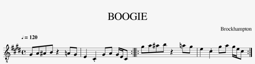 Boogie Saxophone Sheet Music - Boogie Brockhampton Sheet Music, transparent png download