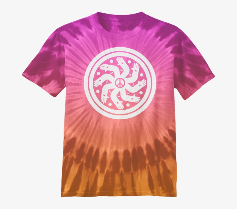 Puff Puff Pass T-shirt Design - Port & Company Essential Window Tie-dye Tee. Rainbow., transparent png download