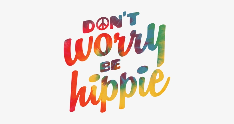 Pegatina Tie Dye Be Hippie - Pegatinas Hippies, transparent png download