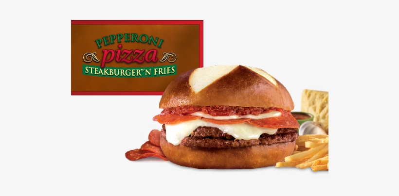 Review - Steak N Shake Pepperoni Pizza Burger, transparent png download