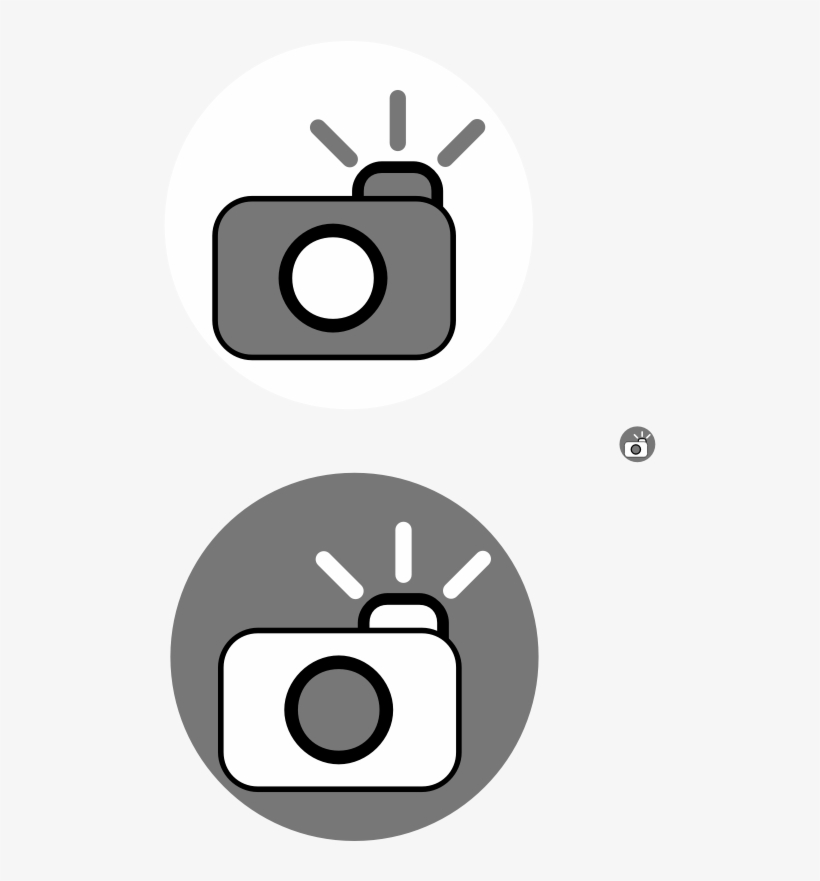 Clipart - Camera Icons - Vetor Camera Flash Png, transparent png download