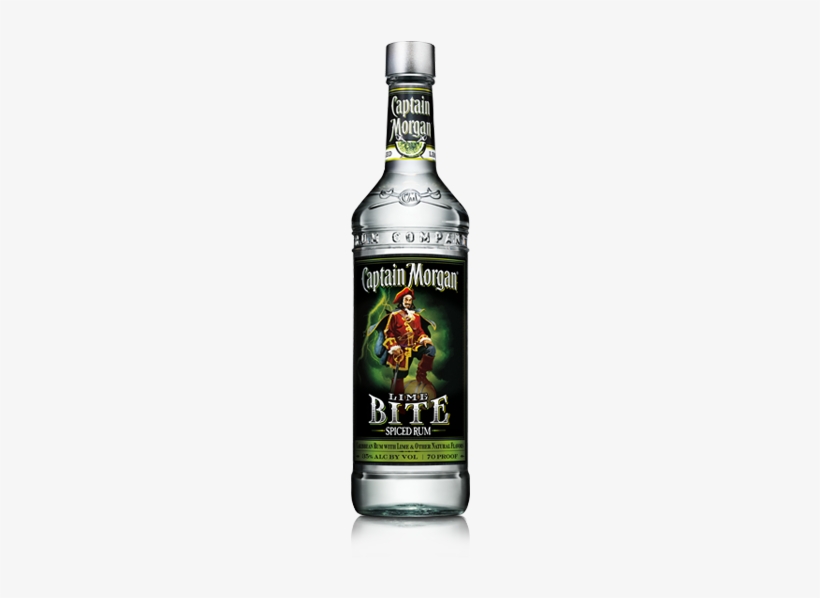 Lime Bite Rum - Captain Morgan Caribbean White Rum, transparent png download