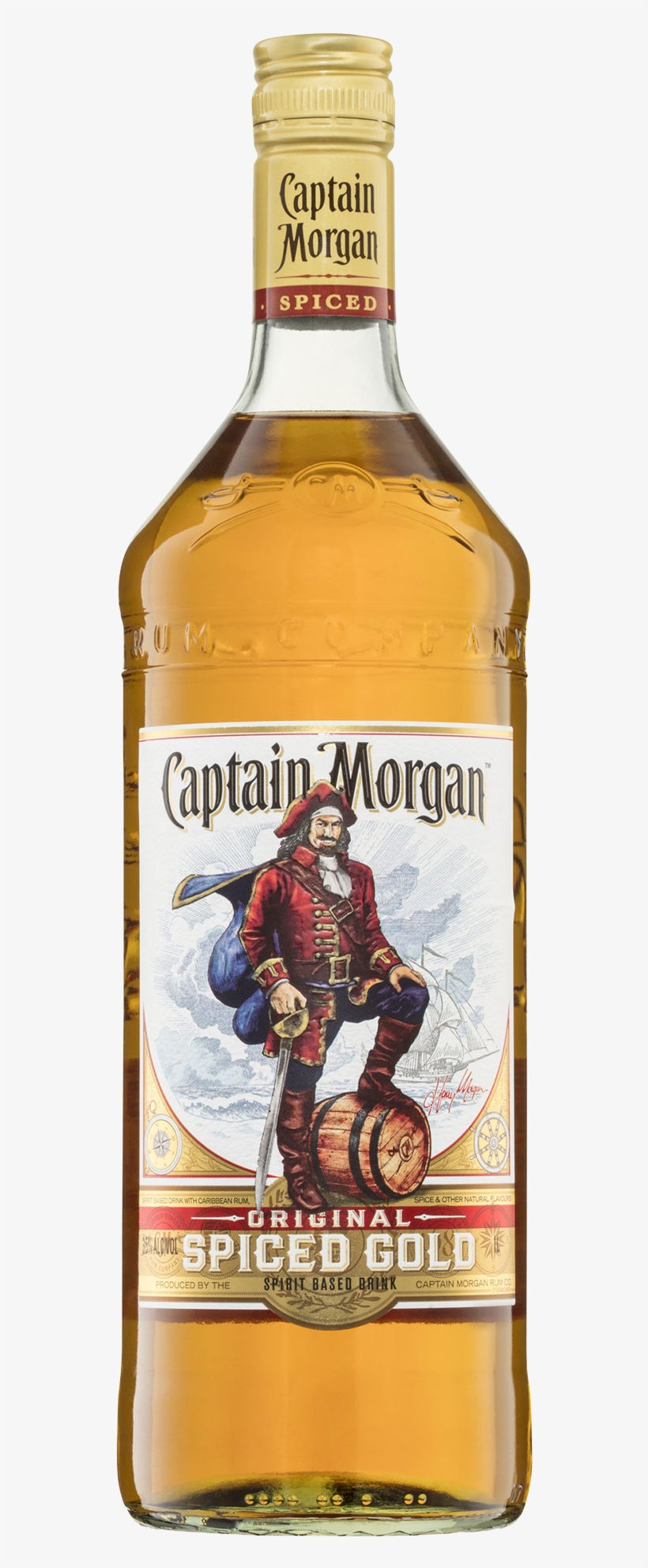 Captain Morgan Original Spiced Gold 1l Bottle - Ron Cubay Carta Dorada, transparent png download