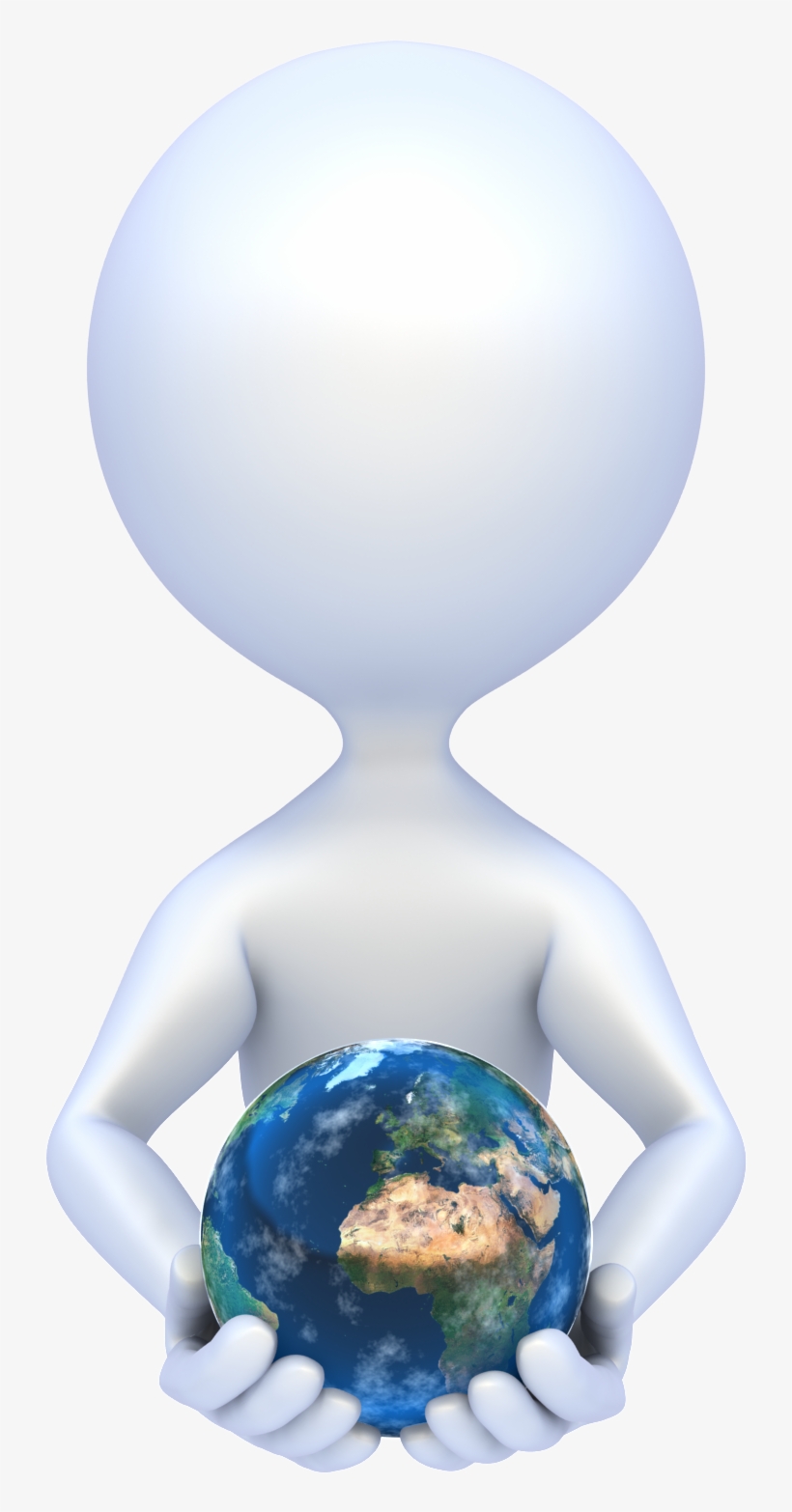 Banner Library Download Earth Animation Clip Art Transprent - Stick Figure On Earth, transparent png download