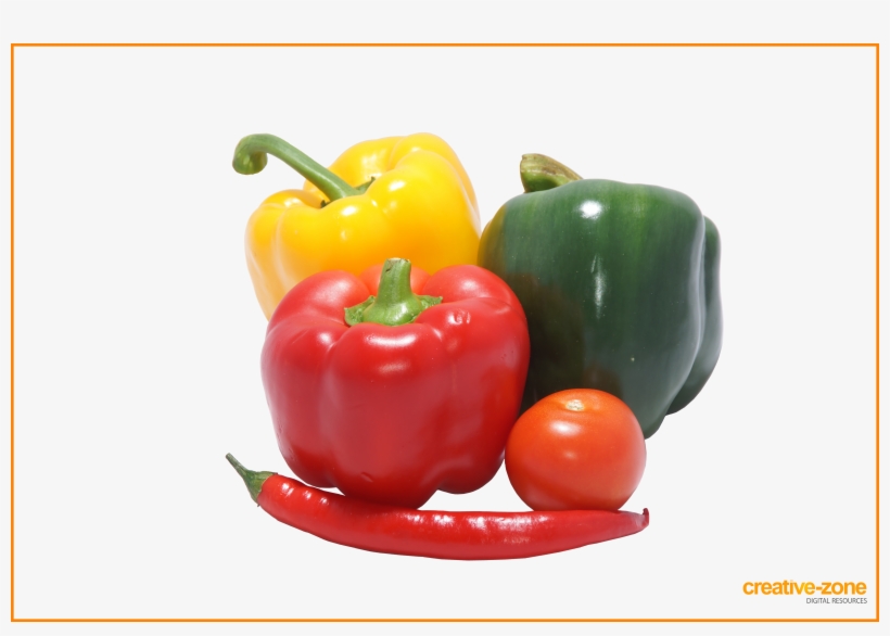 Pepper With Tomato And Peperoncino - Pepper And Tomato Png, transparent png download