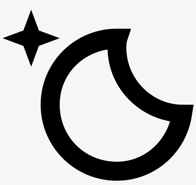 Moon And Stars Icon - Crescent, transparent png download