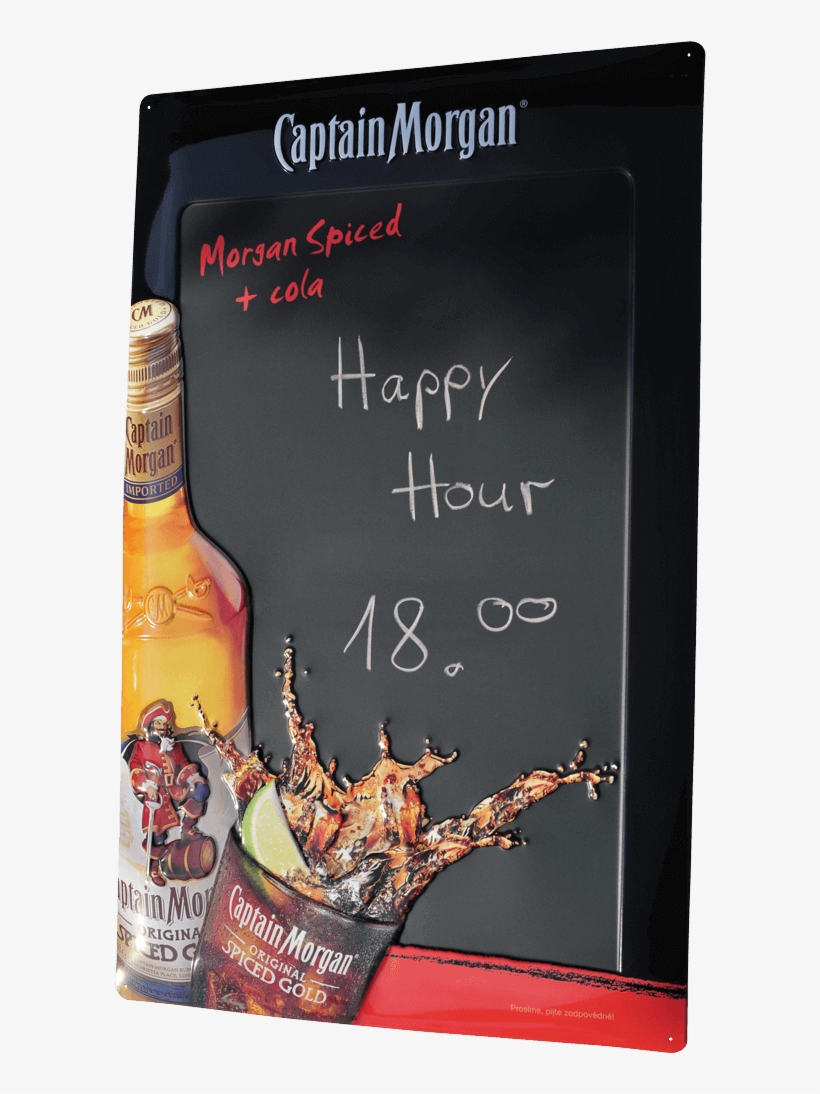 Captain Morgan Chalkboard, 40 Cm X 60 Cm, Embossed - Lager, transparent png download