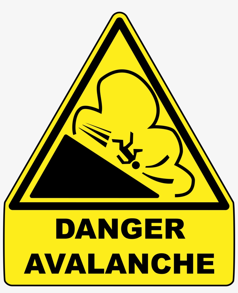 This Free Icons Png Design Of Avalanche Warning Sign, transparent png download