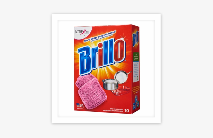 Brillo Pad 10ct - Brillo Heavy Duty Steel (silver) Wool Scouring Pad,, transparent png download