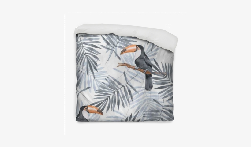 Watercolor Seamless Pattern 2 Duvet Cover • Pixers® - Toucan Bird Pattern, transparent png download