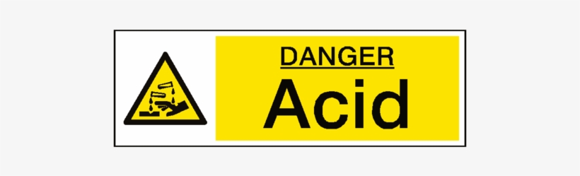 Danger Acid Sign - Sign, transparent png download