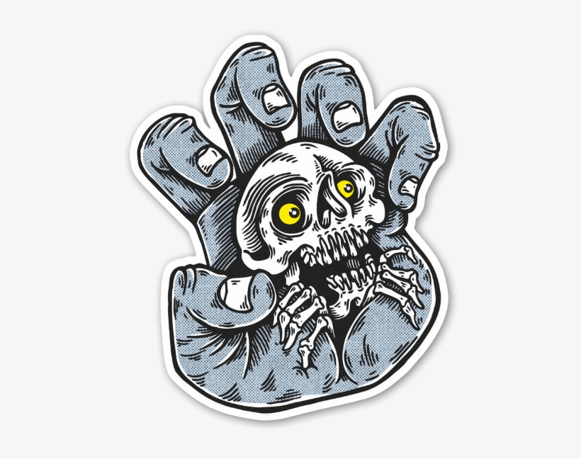 Screaming Skeleton Sticker - Skeleton, transparent png download