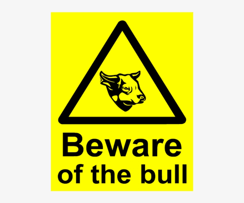 Beware Of The Bull Sign, transparent png download