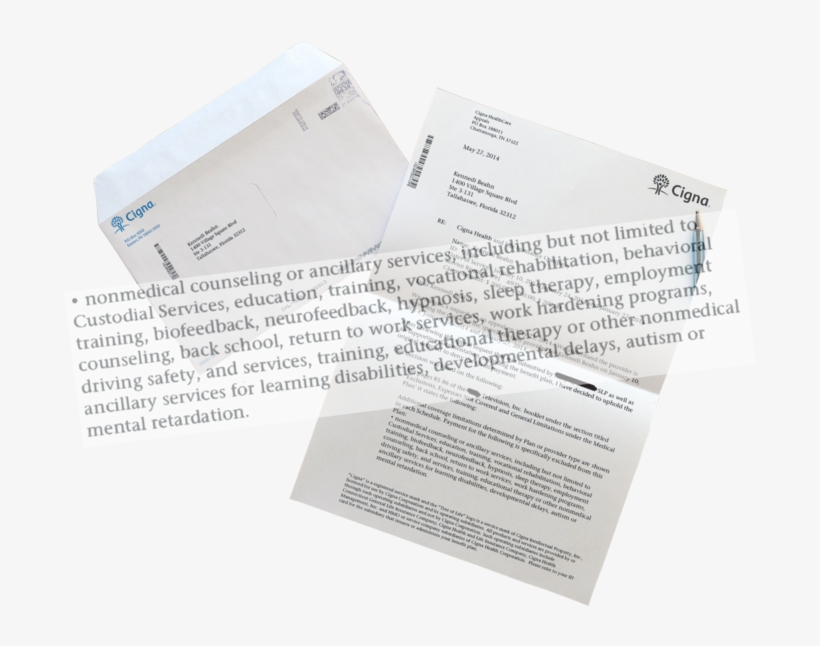 Kennedi Beahn Cigna Mental Retardation Letter 1080p - Brochure, transparent png download