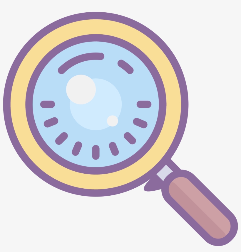 This Icon Is Supposed To Represent A Magnifying Glass - Printable Clock, transparent png download