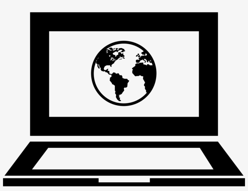 Earth Symbol On Monitor Screen Of An Opened Laptop - Krisen- Und Kriegsanatomie Im 21. Jahrhundert: Asymmetrische, transparent png download
