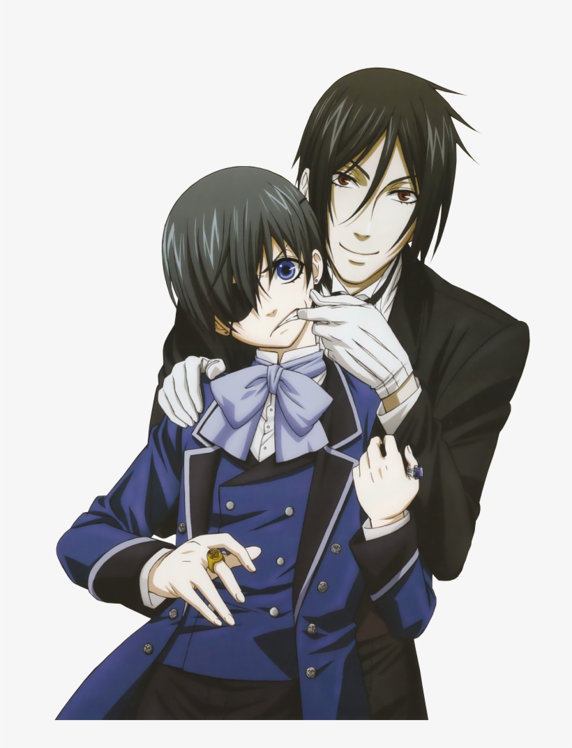 Premium Wall Scroll - Ciel And Sebastian Drawing, transparent png download
