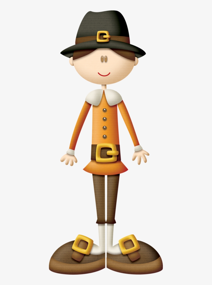 Pilgrim - Thanksgiving Pilgrim And Indian Djinkers Clipart, transparent png download