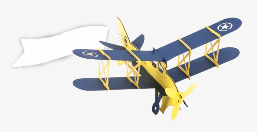 Airplane With Banner - Airplane With Banner Popup Card, transparent png download