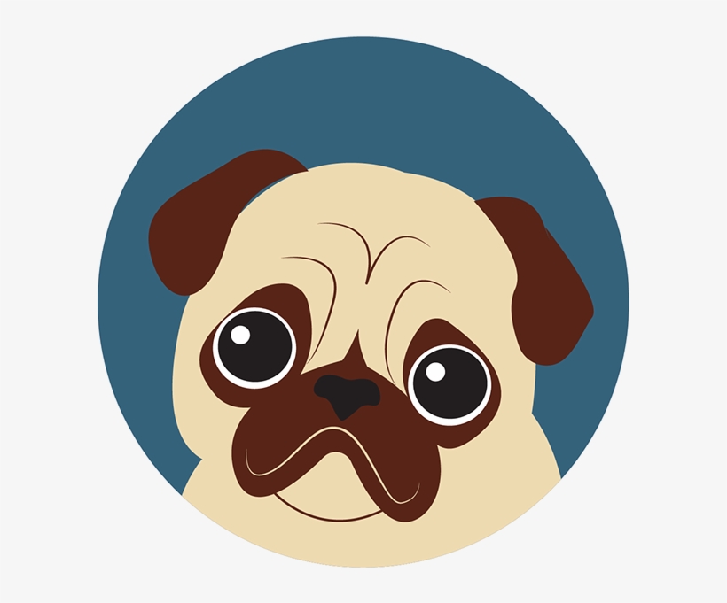Gritty Pug Coffee On Behance - Pug, transparent png download