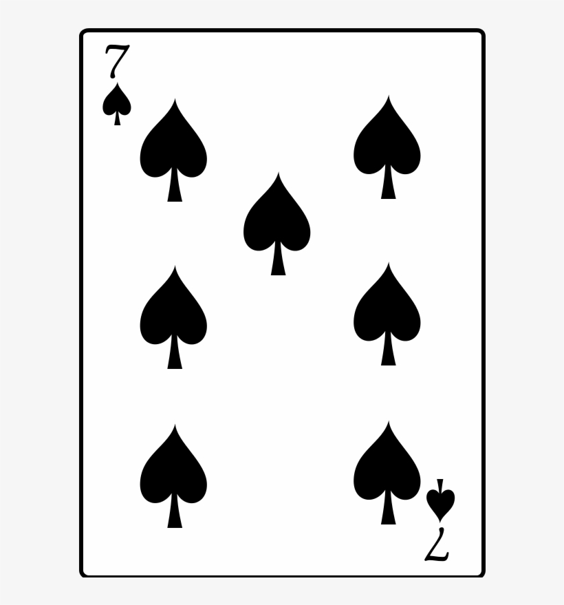 Free 7 Of Spades - 黑 桃 7, transparent png download