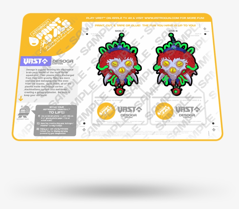 Astrogun™ Printpals™ - Desoga - Captain - Sheet Example - Illustration, transparent png download