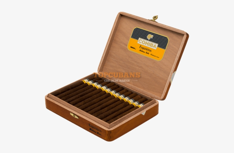 Cuban Cigar Png Png Library - Cohiba Exquisitos Box Of 25, transparent png download