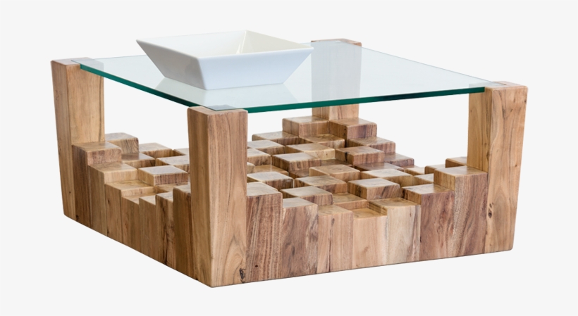 This Eye-catching Coffee Table From India Is Made From - Sunpan Locke Beige Coffee Table 102307, transparent png download
