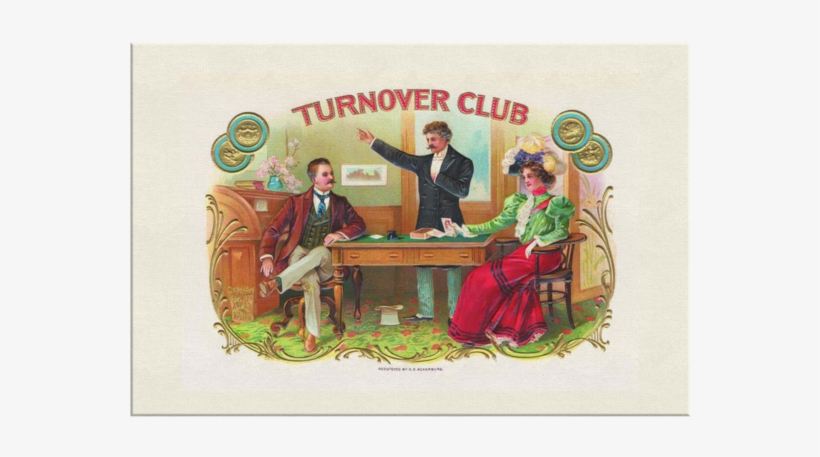 Turnover Club Art Of Cigar Vintage Canvas Wall Art - Art Of The Cigar - Turnover Club, transparent png download