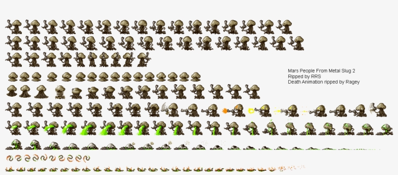 Click For Full Sized Image Mars People - Metal Slug 2 Enemies, transparent png download