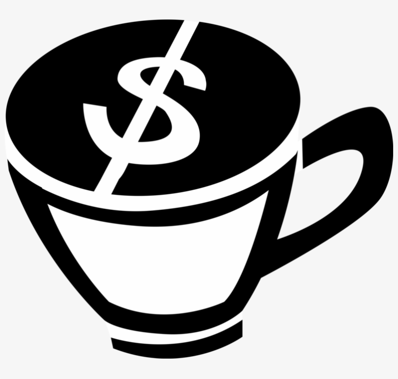 Vector Illustration Of Financial Concept Coffee Mug - Emblem, transparent png download