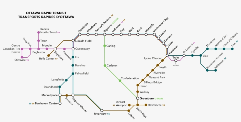Public Transit[edit] - 95 Bus Route Ottawa, transparent png download