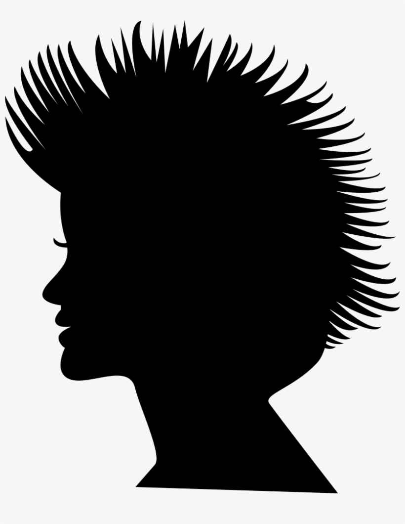 Clip Royalty Free Download Short Hair On Female Png - Silhouette, transparent png download