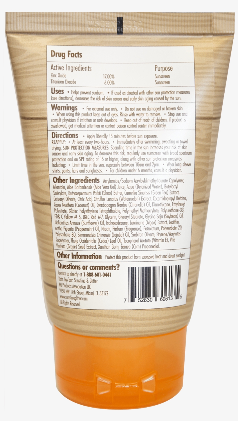 Sunshine & Glitter Glamour Camper Sunscreen & Bug Repellent - Sunshine & Glitter Girl's Glamour Camper Spf 50+, transparent png download