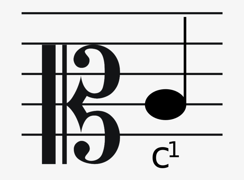 Mezzosoprano Clef With Note - Alto Clef, transparent png download