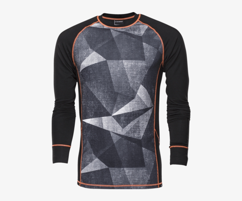 Everest M Mfn Uw Sht Dk Grey/printed,everest Fleecehaalari,everest - Clothing, transparent png download