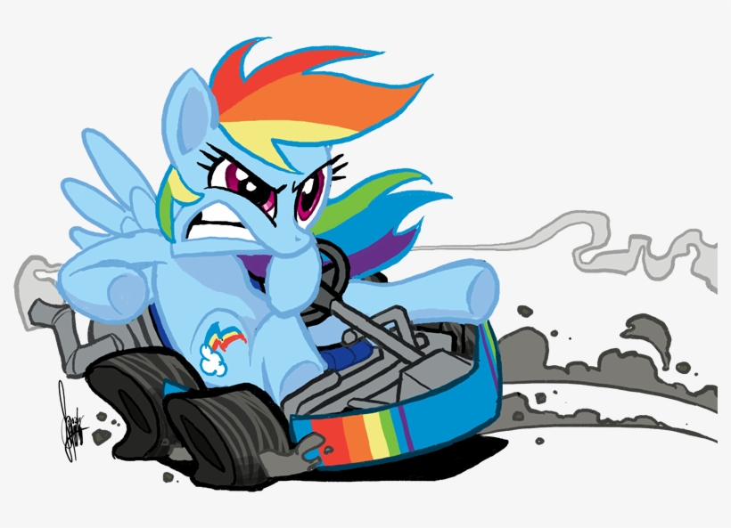 Friendship Is Geass / Twilight Turret / My Little Square - Rainbow Dash Go Kart, transparent png download