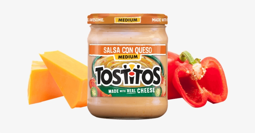 Tostitos Salsa Con Queso, Medium - 15 Oz Jar, transparent png download