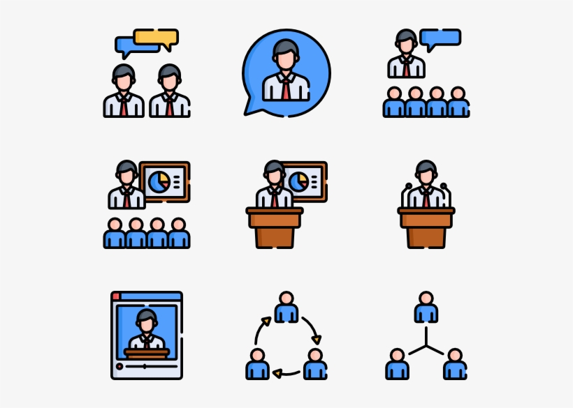 Business Meeting - Flat Icon Employee, transparent png download