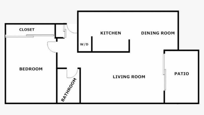 1 Bed / 1 Bath / 637 Sq Ft - Square Foot, transparent png download