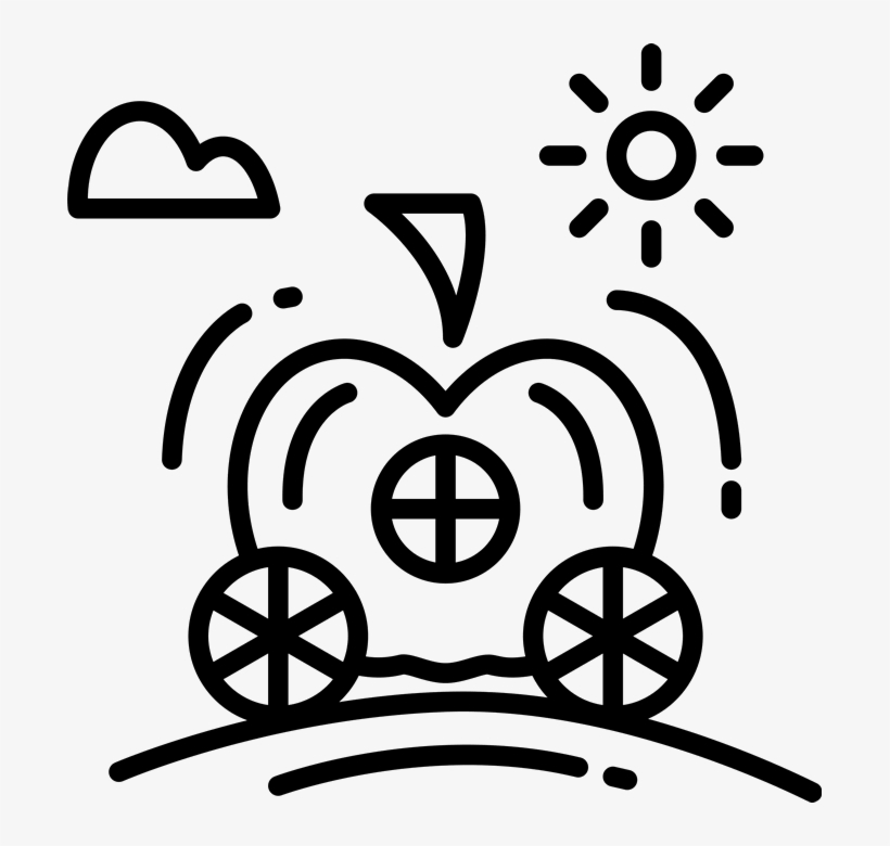 Pumpkin Carriage Rubber Stamp, transparent png download