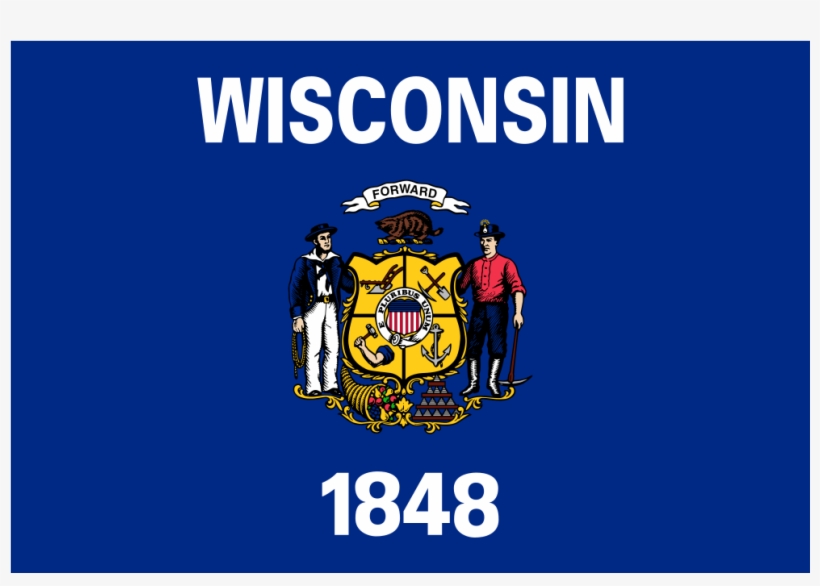 Download Svg Download Png - State Of Wisconsin Flag, transparent png download