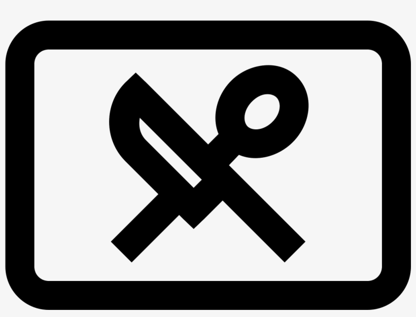This Looks Like A Spoon And A Knife Inside Of A Box - Diners Card Icon Svg, transparent png download