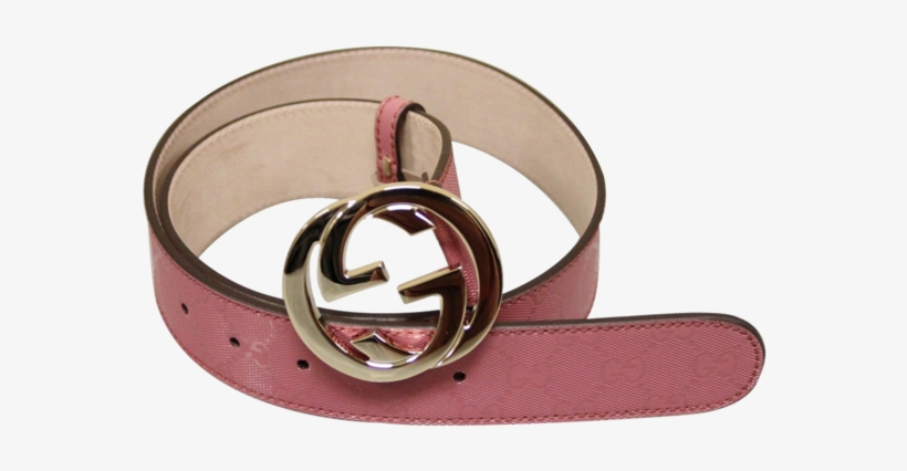 Gucci Women's Pink Gg Canvas Interlocking G Buckle, transparent png download