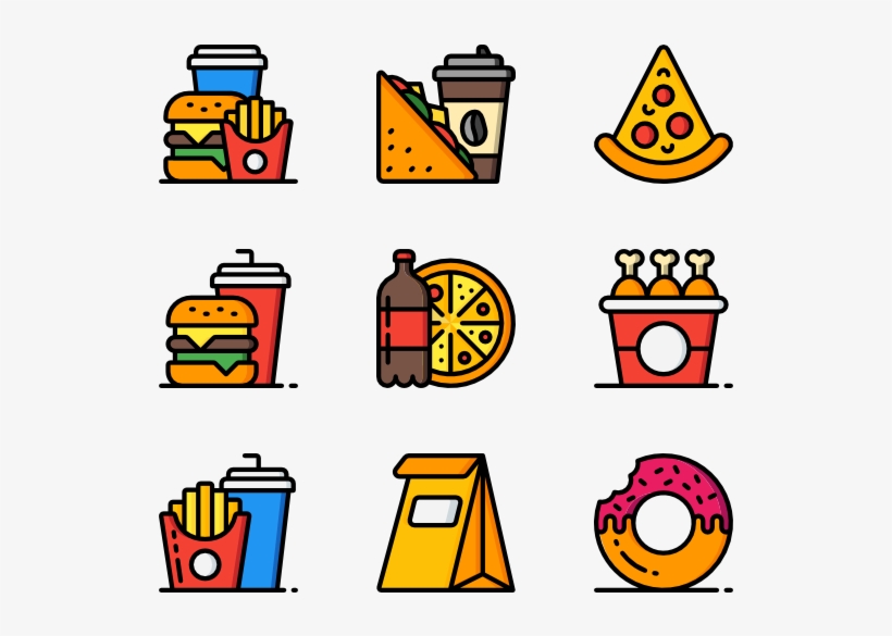 42 Dog Icon Packs - Fast Food, transparent png download